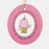 I Love Cupcakes Céramique Noël Ornements (Gauche)