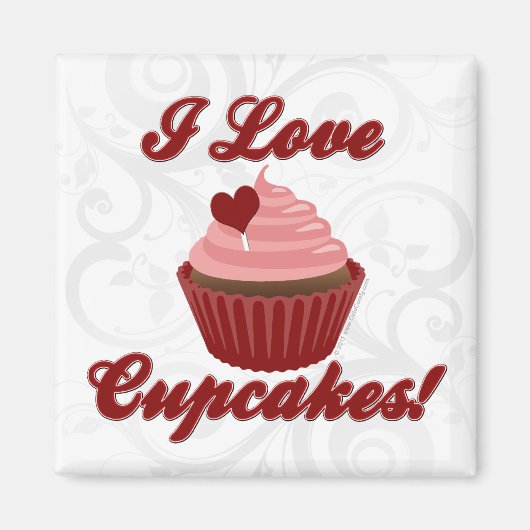 I Love Cupcakes Magneet (Voorkant)