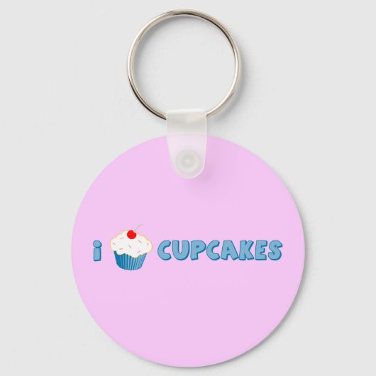 I Love Cupcakes Sleutelhanger (Voorkant)