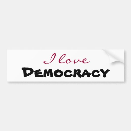 I love [customize] bumpersticker (Voorkant)