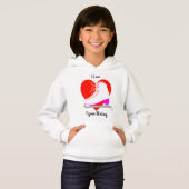I Love Cute Roze Ice Schaats Heart (Voorkant volledig)