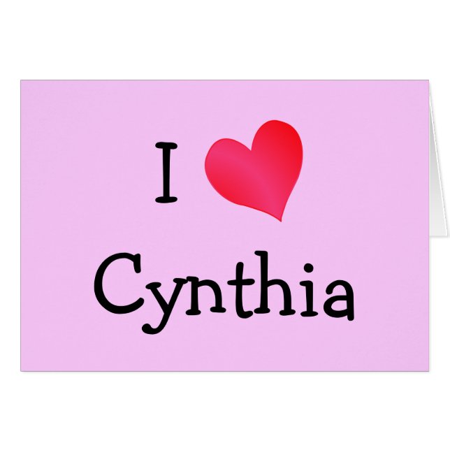 I Love Cynthia (Devant horizontal)