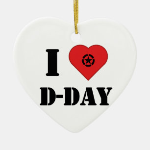 I love D-Day Keramisch Ornament