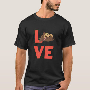 I Love Dachshund Dog Puppy Pet Owner and Animal T-shirt