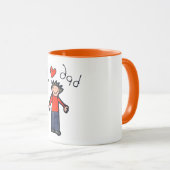 "I Love Dad" combiné deux tonnes. Mug (Devant droit)