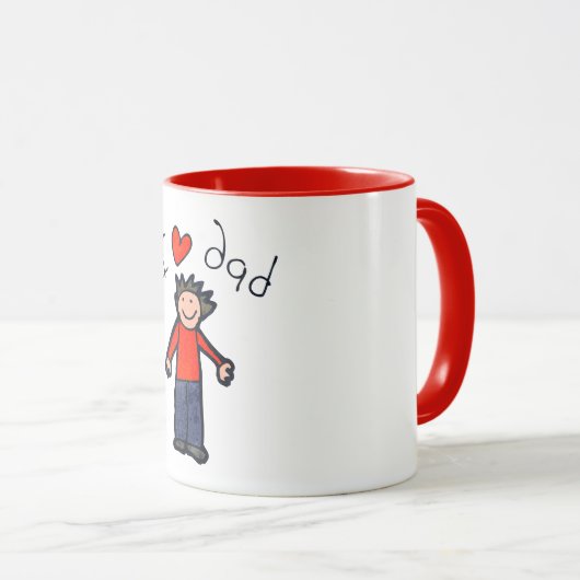 "I Love Dad", deux mug toniques.Mug (Devant droit)