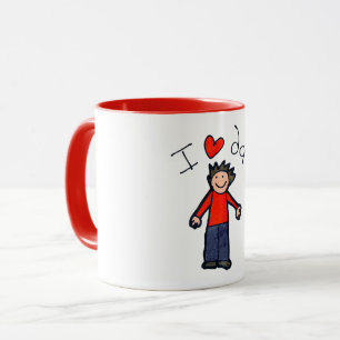 "I Love Dad", deux mug toniques.Mug