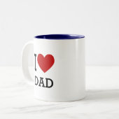 I Love Dad Mug Heart Graphic Father Gift (Devant gauche)