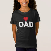 I Love Dad - Red Heart Father's Day Illustration T-shirt (Voorkant)