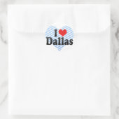 I Love Dallas Ronde Sticker (Tas)