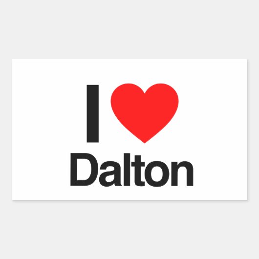 i love dalton rechthoekige sticker (Voorkant)