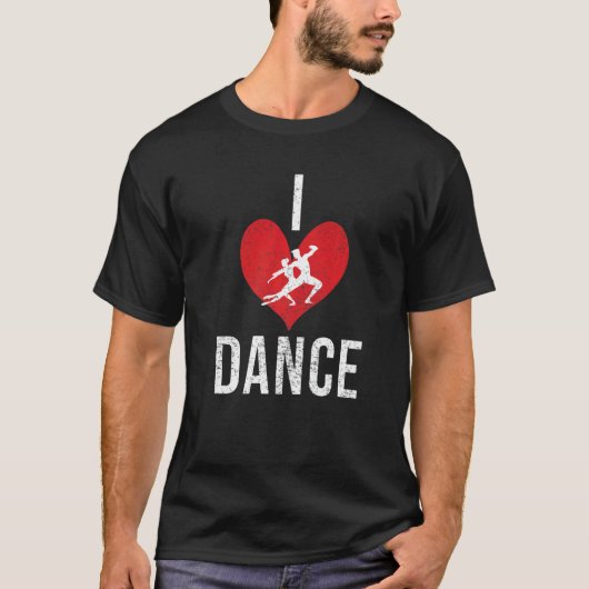 I love Dance Dancing Love Dancer T-shirt (Voorkant)