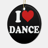 I Love Dance Keramisch Ornament (Links)