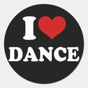 I Love Dance Ronde Sticker
