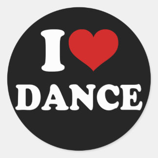 I Love Dance Ronde Sticker