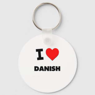 I Love Danish Sleutelhanger