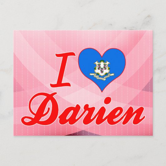 I Love Darien, Connecticut Briefkaart (Voorkant)
