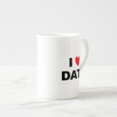 I Love Data Bone China Mug | Geek Coffee Cup (Devant droit)