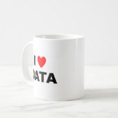 I Love Data Mug | Geek Coffee Cup (Devant gauche)