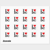 I Love DC Design Ronde Sticker (Vel)
