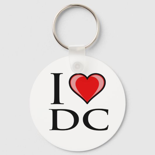 I Love DC - District of Columbia Sleutelhanger (Voorkant)