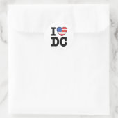 I Love DC Ronde Sticker (Tas)