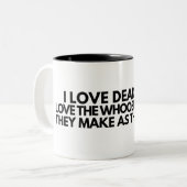 I Love Deadlines Whooshing Noise Funny Office Mug (Devant gauche)
