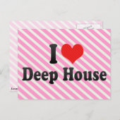 I Love Deep House Briefkaart (Voorkant / Achterkant)