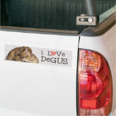 I Love Degus - Degu Pile Bumpersticker (Op Truck)