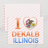 I Love Dekalb, IL Briefkaart (Voorkant / Achterkant)