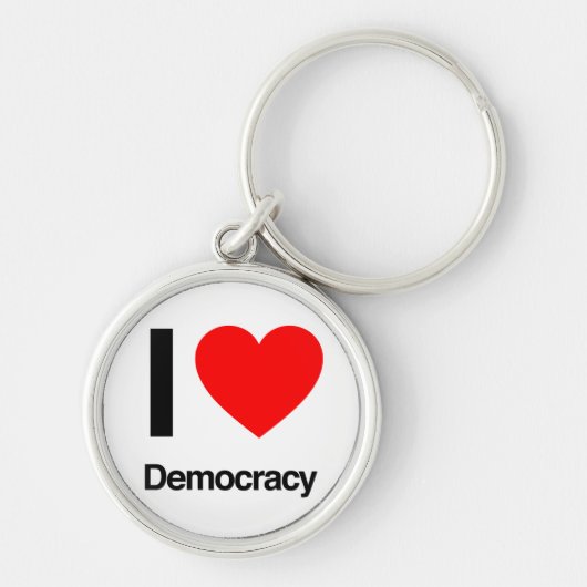 I Love Democracy Sleutelhanger (Voorkant)