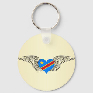 I Love Democratic Republic of Congo -wings Sleutelhanger