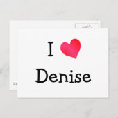 I Love Denise Briefkaart (Voorkant / Achterkant)