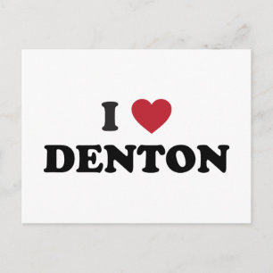 I Love Denton Texas Briefkaart
