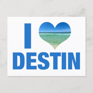 I Love Destin Florida Cute Beach Briefkaart