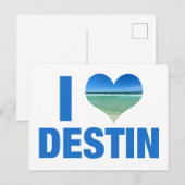 I Love Destin Florida Cute Beach Briefkaart (Voorkant / Achterkant)