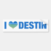 I Love Destin Florida Cute Beach Bumpersticker (Voorkant)