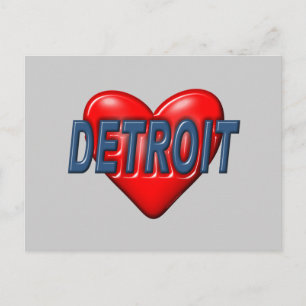 I Love Detroit Briefkaart
