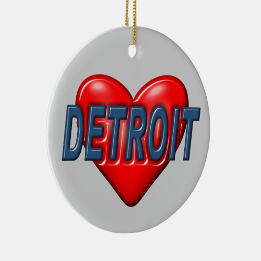 I Love Detroit Keramisch Ornament (Rechts)