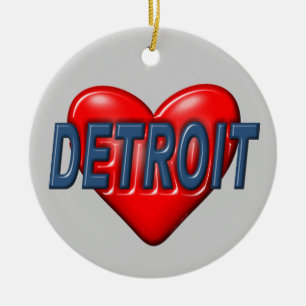 I Love Detroit Keramisch Ornament