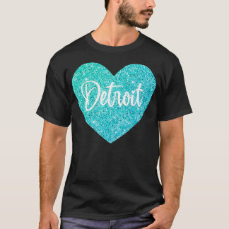 I Love Detroit Michigan USA Heart T-shirt