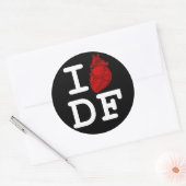 I Love DF Ronde Sticker (Envelop)