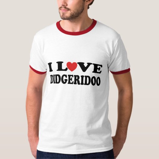 I Love Didgeridoo Didjeridu T-shirt (Voorkant)