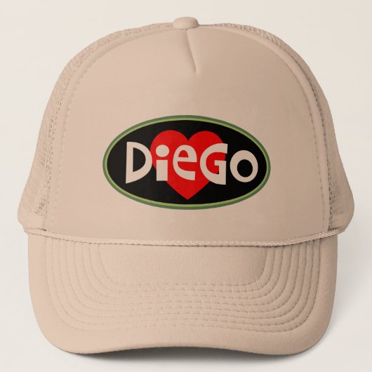 I Love DIEGO Trucker Hat Trucker Pet (Voorkant)
