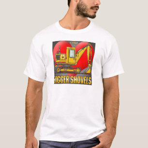 I Love Digger Shovels Mannen T-Shirt