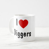 I Love Diggers Koffiemok (Voorkant links)