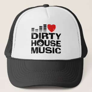 I Love Dirty House Music Trucker Pet