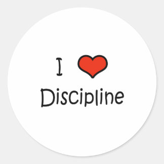 I Love Discipline Ronde Sticker