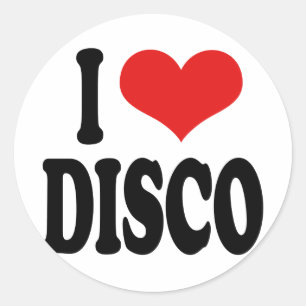 I Love Disco Ronde Sticker