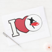 I Love DISK GOLF sticker (Envelop)